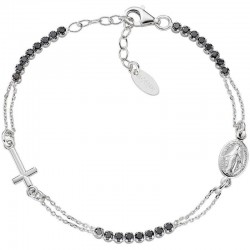 Imagen de la Pulsera Rosario Amen en plata con circonitas BRCRMIBNZ3