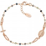 Immagine del Bracciale Amen rosario in argento con cristalli donna BRO10RGTOVE3