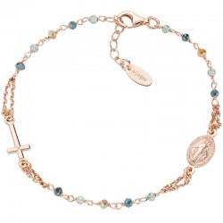 Immagine del Bracciale Amen rosario in argento con cristalli donna BRO10RVVV3