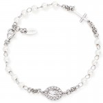 Immagine del Bracciale Rosario Amen in argento e perle donna BROBBZ-M3