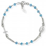 Bild des Amen Rosenkranz Armband aus Silber mit Kristallen BROBC3