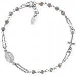 Immagine del Bracciale Amen rosario in argento con cristalli BROBF3