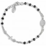 Bild des Amen Rosenkranz Armband aus Silber mit Kristallen BROBG3