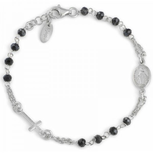 Bild des Amen Rosenkranz Armband aus Silber mit Kristallen BROBG3