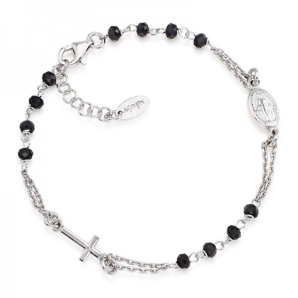 Acquistare Bracciale Rosario Amen in argento con cristalli BROBN3