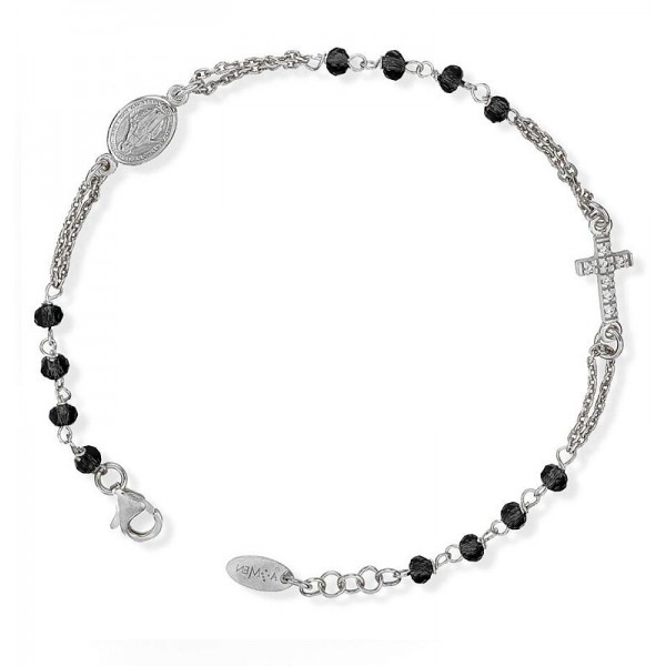 Acquistare Bracciale Amen Rosario in argento con cristalli BROBNZ3