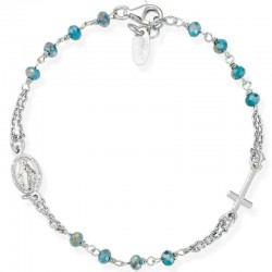 Bracciale Rosario Amen in argento con cristalli BROBP3