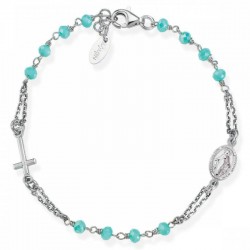 Bracciale Rosario Amen in argento con cristalli BROBT3