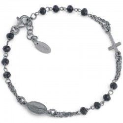 Bracciale Rosario Amen in argento con cristalli BRONN3