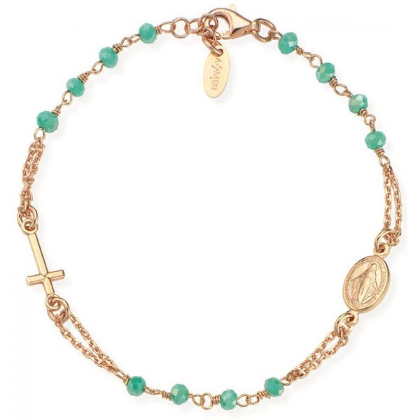 Immagine del Bracciale Rosario Amen in argento con cristalli BRORM3