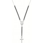 Image of the Amen Silver Rosary Necklace with zircons CLCRMIBNZ4