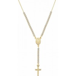 Immagine della Collana rosario Amen in argento con zirconi CLCRMIGBZ4