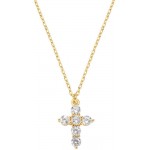 Immagine della Collana Amen con croce in argento e zirconi donna CLCRPAGBZ
