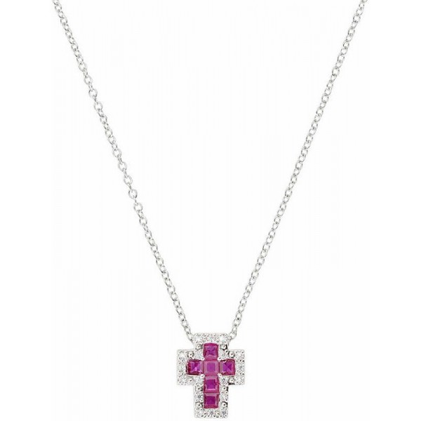 Immagine della Collana Amen Croci in argento e zirconi donna CLCRREBBRZ3
