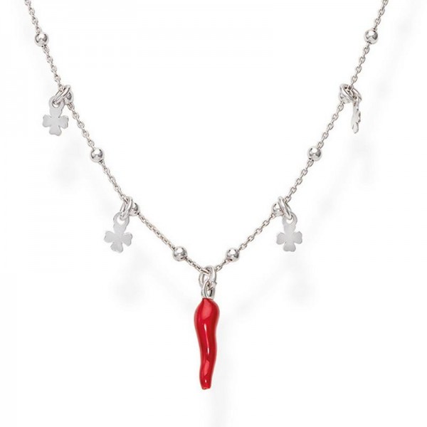 Buy Amen Ladies Necklace Cornetti CLCSQBR