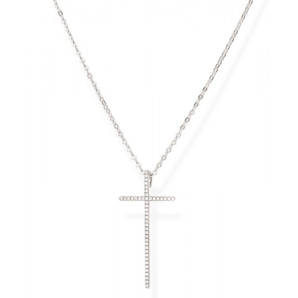 Comprar Collar Cruz Amen en plata con circonitas mujer CLLCBBZ