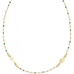 Amen Rosenkranz Kette aus Silber mit Kristallen für Damen CRO10GTOVE3