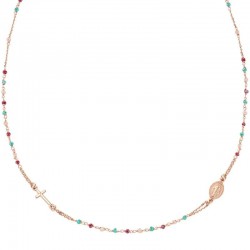 Amen Rosenkranz Kette aus Silber mit Kristallen für Damen CRO10RRRV3