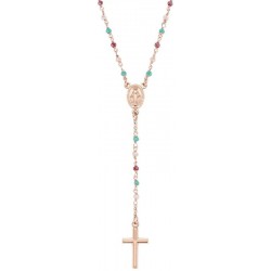 Imagen del Collar Rosario Amen en plata con cristales mujer CRO10RRRV4