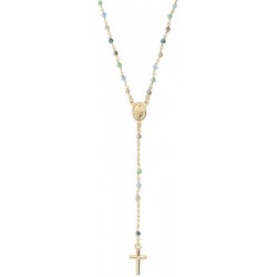 Imagen del Collar Rosario Amen en plata con cristales mujer CRO25GMUV4