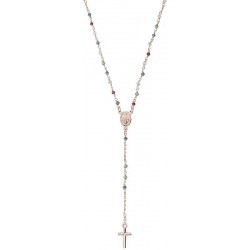 Imagen del Collar Rosario Amen en plata con cristales mujer CRO25RMU4