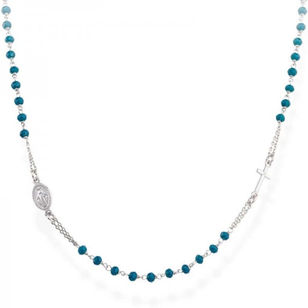 Immagine della Collana Amen Rosari in argento con cristalli CROBBL3