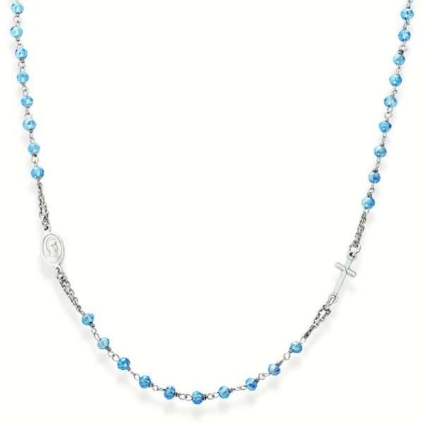 Immagine della Collana Amen Rosari in argento con cristalli CROBC3