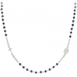 Collana Amen Rosari in argento con cristalli CROBG3