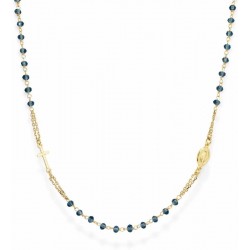 Collana Amen Rosari in argento con cristalli CROGBL3