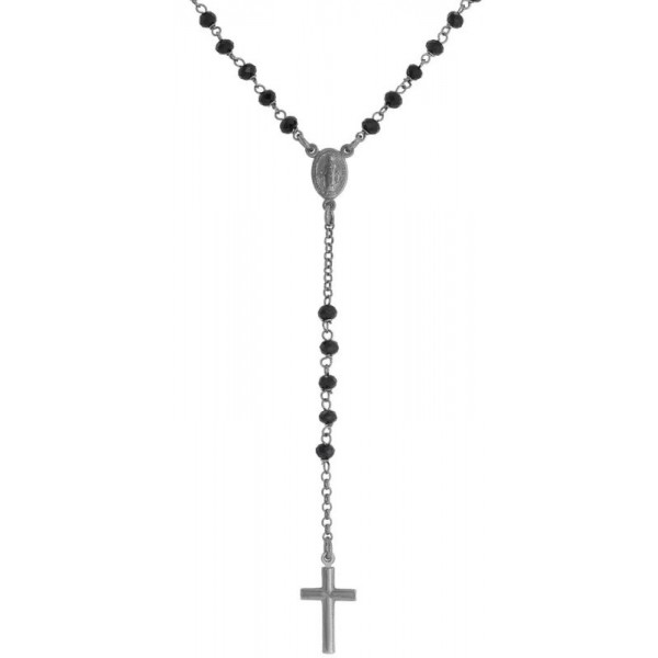 Image du Collier Chapelet Amen en argent avec cristaux CRONN4