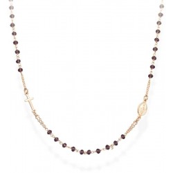 Collana Amen Rosari in argento con cristalli CRORL3