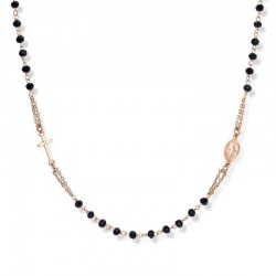 Collana Rosario Amen in argento con cristalli CRORN3