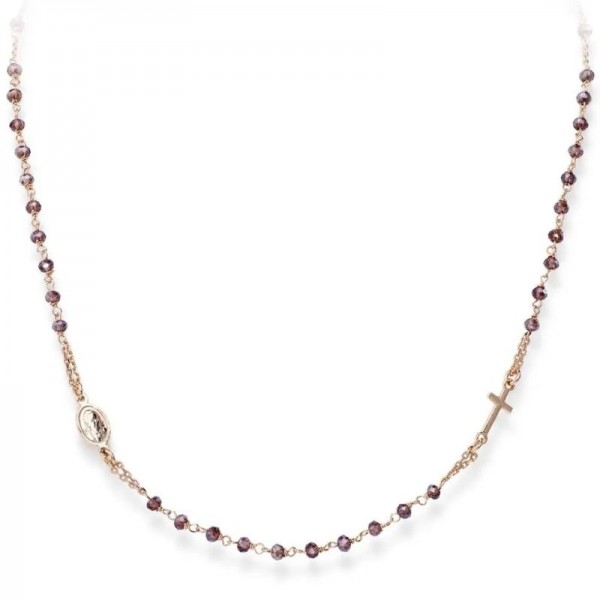 Immagine della Collana Amen Rosari in argento con cristalli donna CRORVI3