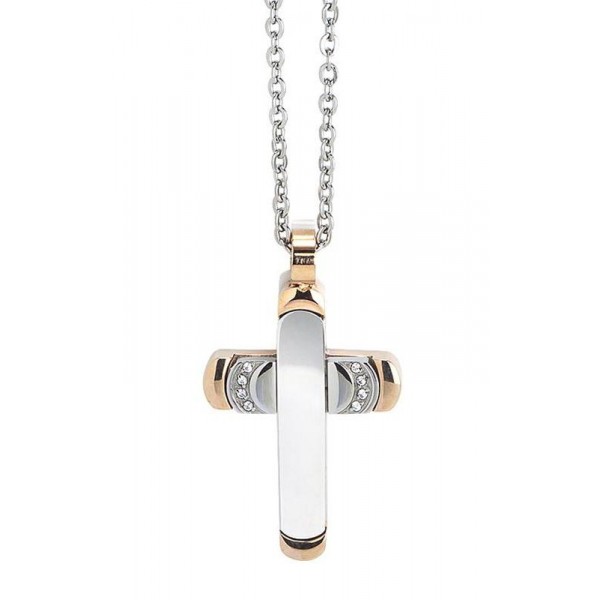 Acheter Collier Homme Boccadamo Man AGR163R Croix