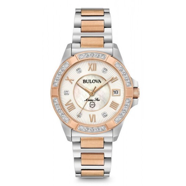 Acheter Montre Femme Bulova Marine Star 98R234 Diamants Nacre
