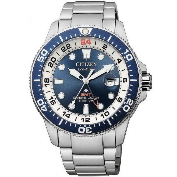 Купить Citizen Мужские Часы Promaster Diver's Eco-Drive Super Титан GMT BJ7111-86L