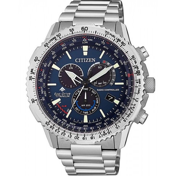 Acheter Montre Homme Citizen Radio Pilotée Chrono Pilot Super Titanium CB5010-81L