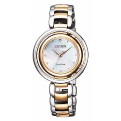Reloj Citizen Mujer Lady Eco-Drive EM0666-89D Diamante Madreperla