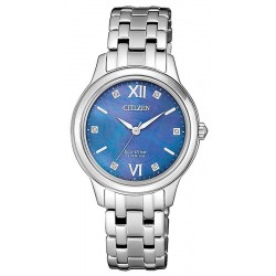 Купить Citizen Женские Часы Lady Super Titanium EM0720-85N Бриллианты Перламутр