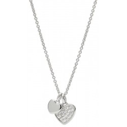 Buy Women's Fossil Necklace Sterling Silver JFS00196040 Heart
