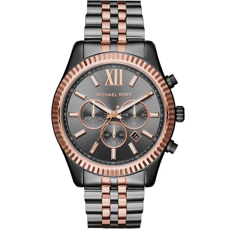 Michael Kors Watch for Men Slim Runway Chronograph Movement 445 mm  Silver Stainless Steel Case with a Stainless Steel Strap MK1056SET   Amazoncouk Fashion