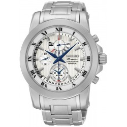 Купить Seiko Мужские Часы Premier Chronograph Perpetual Calendar Alarm SPC159P1
