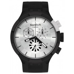 Buy Swatch Watch Big Bold Chrono Chequered Silver SB02B404
