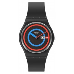 Unisex Swatch Watch Gent Circling Black SO28B706
