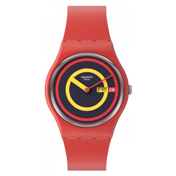 Купить Swatch Унисекс Часы Gent Swatch Concentric Red SO28R702