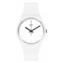 Unisex Swatch Watch Gent Think Time White SO31W100