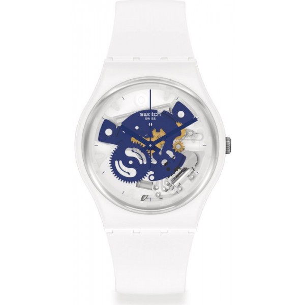 Купить Swatch Унисекс Часы Gent Time To Blue Small SO31W103