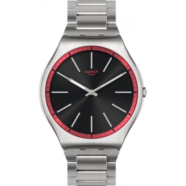 Buy Swatch Mens Watch Skin Irony Red Graphite SS07S129G