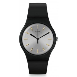 Swatch Unisexuhr New Gent Backtoblack SUOB173