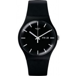 Swatch Unisex Watch New Gent Mono Black SUOB720